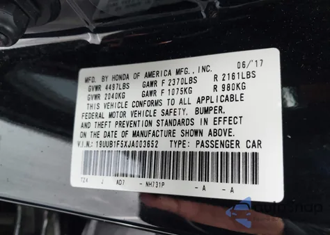 2018 Acura Tlx Tech Pkg z USA, uszkodzony, nr VIN 19UUB1F5XJA003652